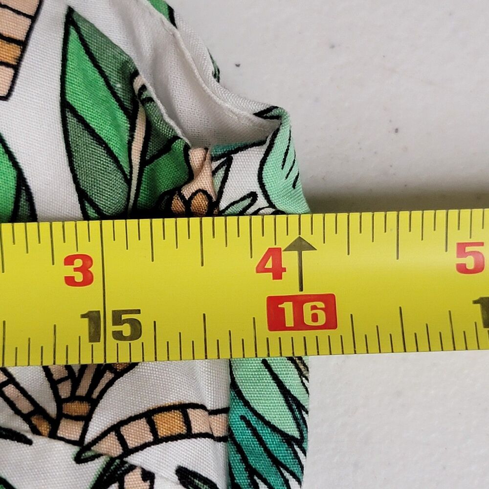 Boden Dress Women's 8 Smocked Waist Green White Pockets Tropical Preppy Summer - Picture 5 of 9